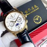   PATEK PHILIPPE Newest  9100 Automatic Movement Italy Calf Leather Style White 42mm Watch